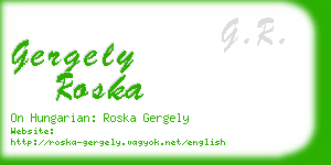 gergely roska business card